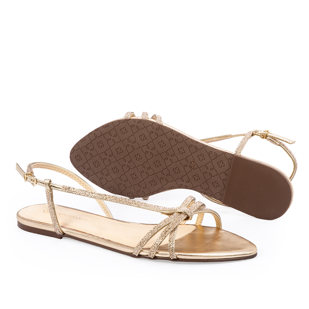 SAND&Aacute;LIA RASTEIRA DOURADA BRILHOS image number 3