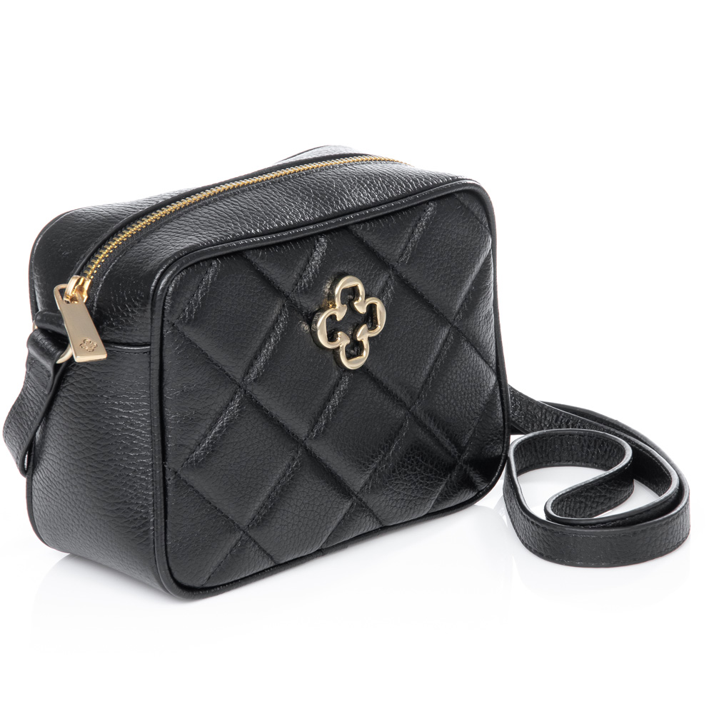 BOLSA PEQUENA TIRACOLO PRETA COURO image number 1