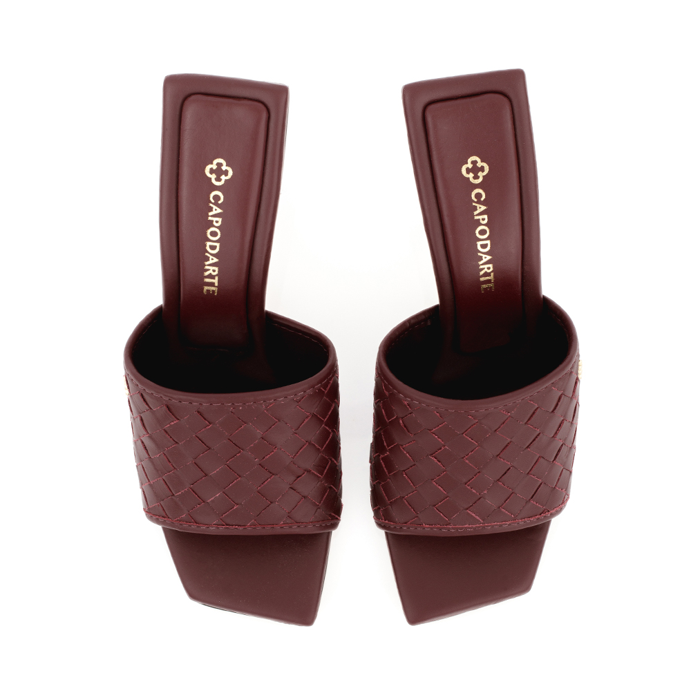 MULE COURO BORD&Ocirc; TRESS&Ecirc; image number 4