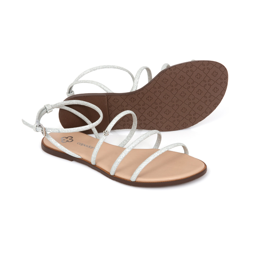 SAND&Aacute;LIA RASTEIRA PRATEADA GLOSSY image number 3