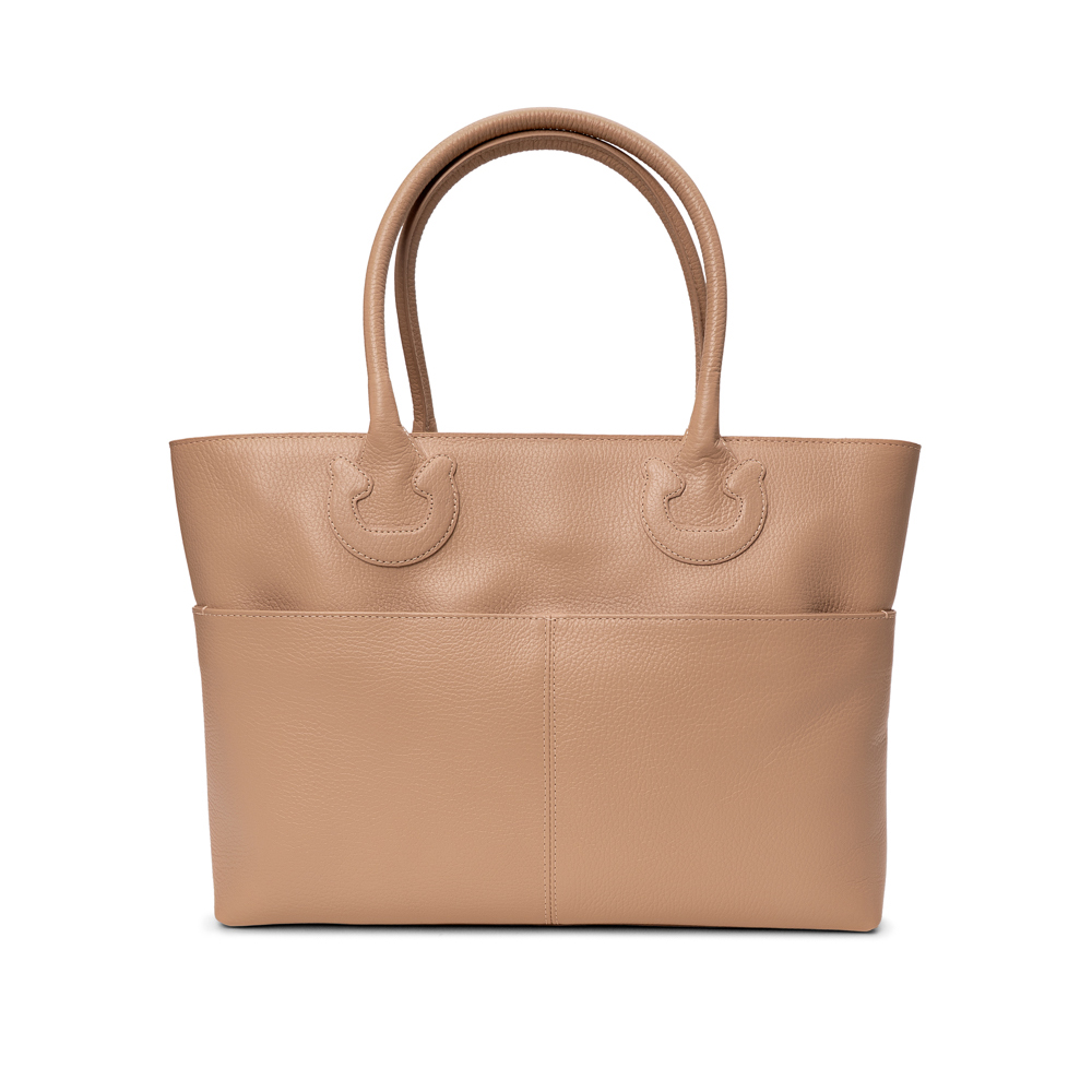 BOLSA SHOPPER DE COURO NUDE SEDA image number 2
