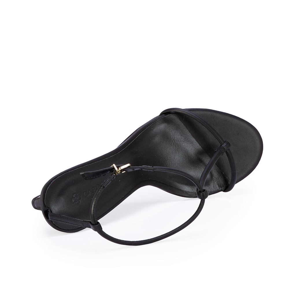 SAND&Aacute;LIA SALTO ANABELA TORTOISE PRETA DE COURO image number 4