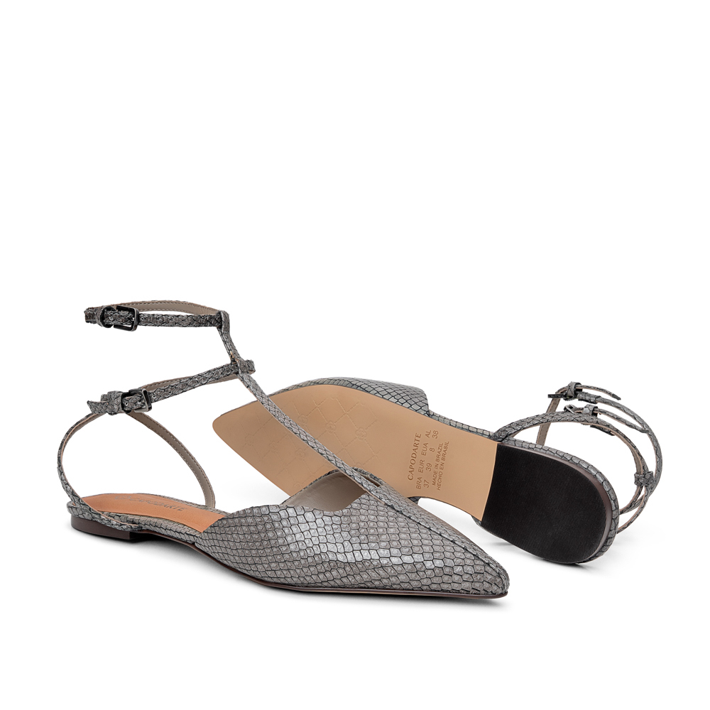 SAND&Aacute;LIA RASTEIRA SLINGBACK CINZA PETRA DE COURO image number 3