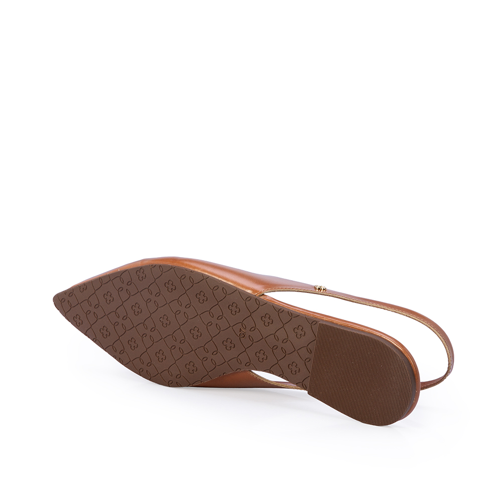 SAPATILHA SLINGBACK CARAMELO DE COURO image number 3