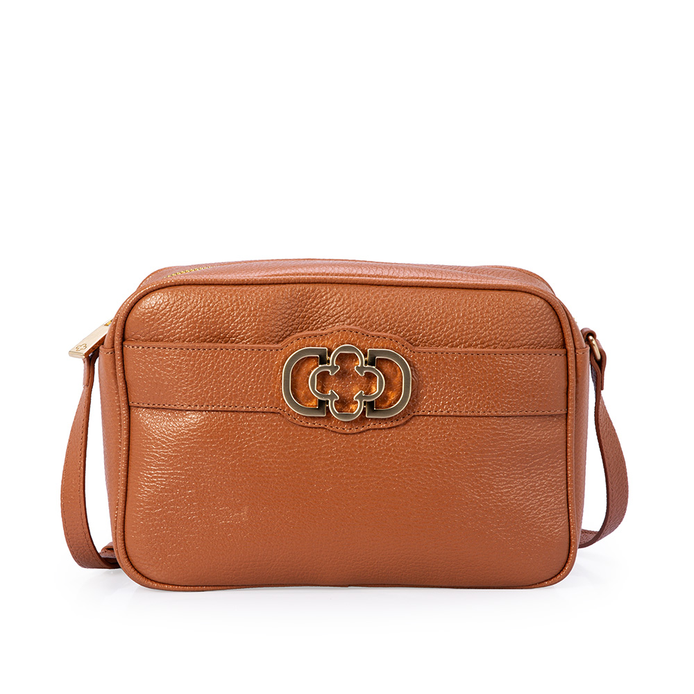 BOLSA TIRACOLO CARAMELO DE COURO SHOULDER BAG image number 0