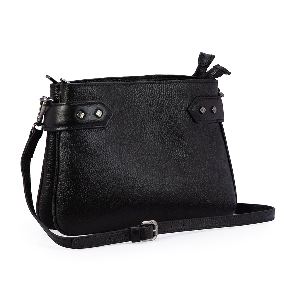 BOLSA PEQUENA TIRACOLO PRETA COURO SHOULDER BAG image number 3
