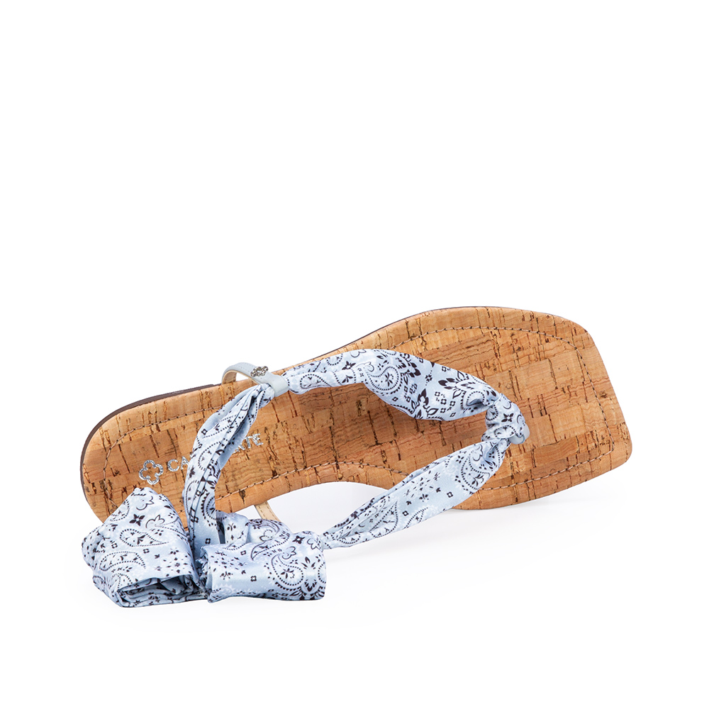 SAND&Aacute;LIA RASTEIRA LEN&Ccedil;O ESTAMPA PAISLEY AZUL image number 4