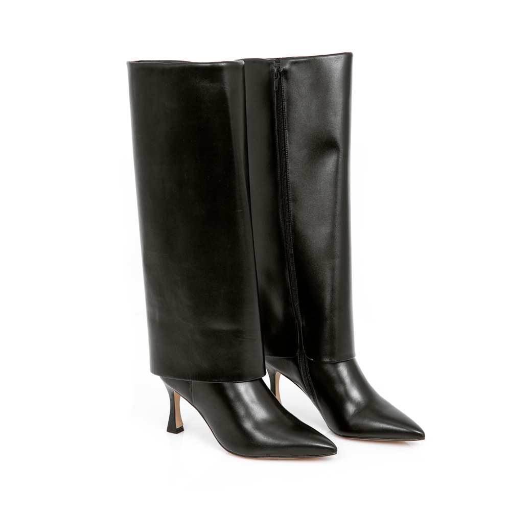 BOTA PRETA CANO LONGO DE COURO SELARIA image number 1