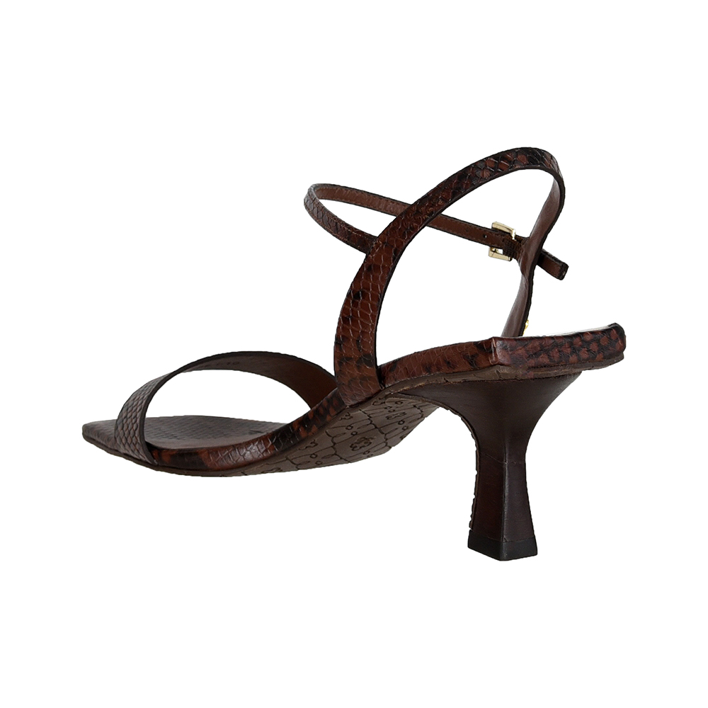 SAND&Aacute;LIA BICO QUADRADO MARROM COURO PITONE image number 2