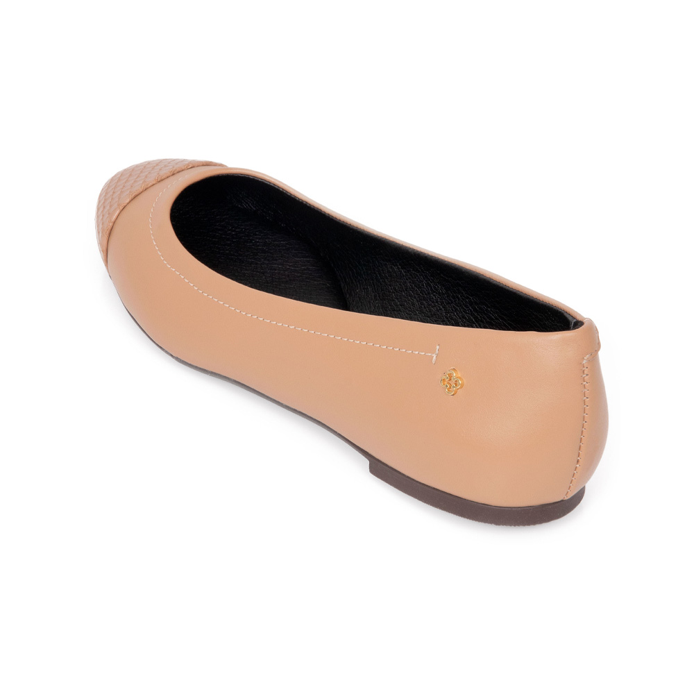 SAPATILHA BEGE BICO REDONDO PITONE image number 2