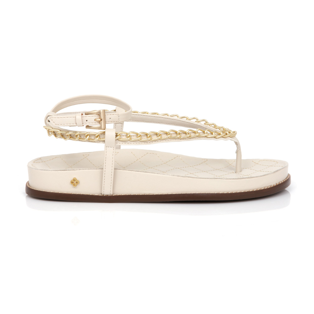 SANDÁLIA PAPETE BEGE RÁFIA CORRENTES image number 0