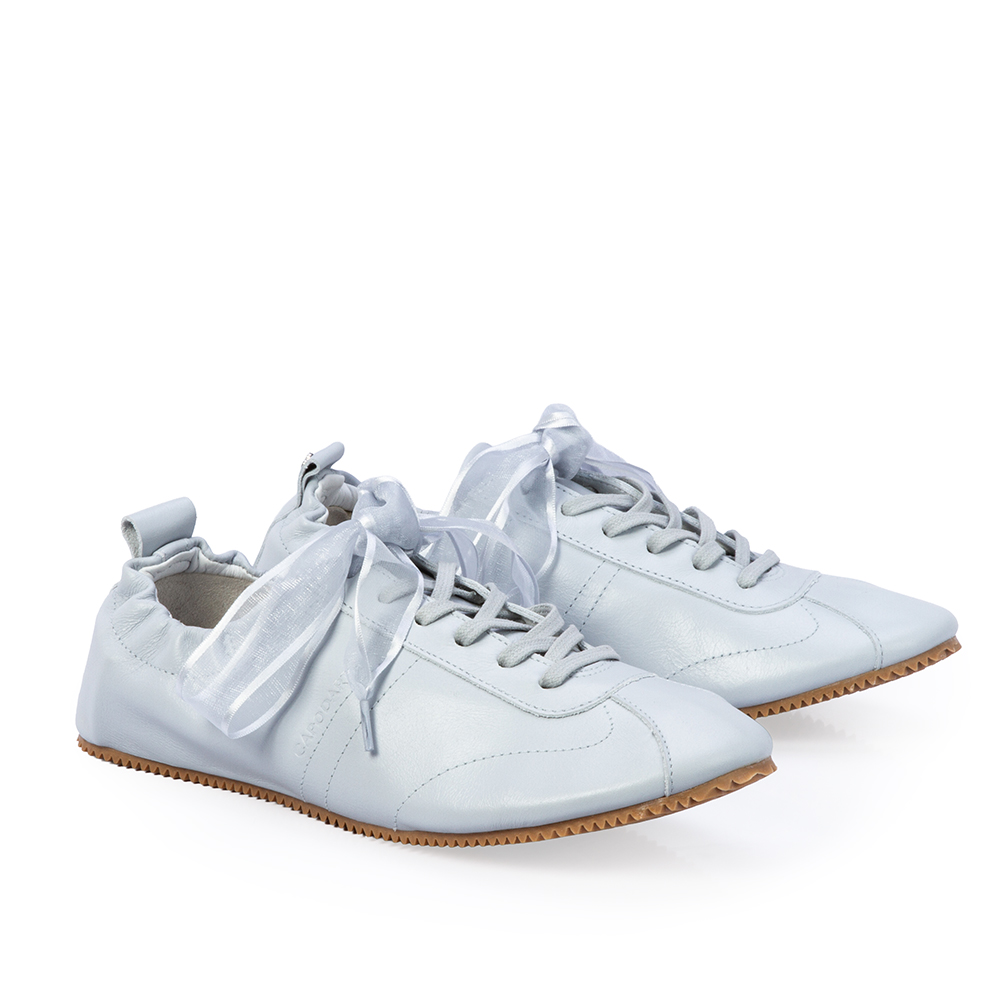 TÊNIS FEMININO AZUL DE COURO BALLERINA SNEAKERS image number 1