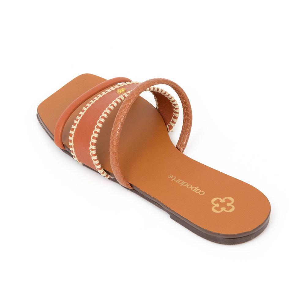 CHINELO CARAMELO DE TIRAS BICO QUADRADO image number 2