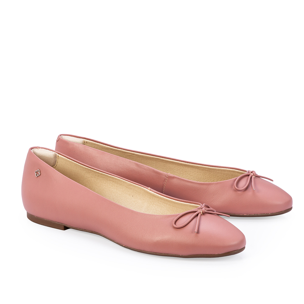 SAPATILHA ROSA MALVA DE COURO LA&Ccedil;O image number 1