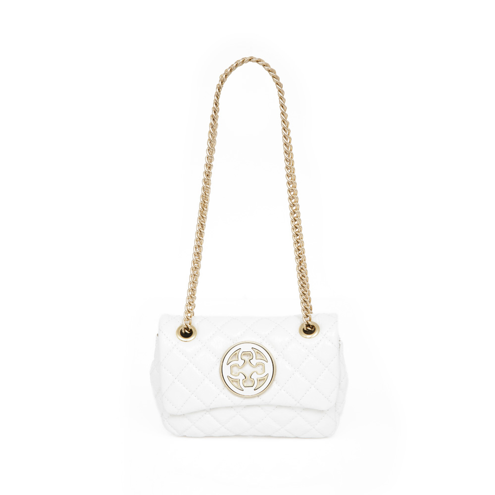 BOLSA OLIVIA COURO BRANCO MATELASSÊ image number 3