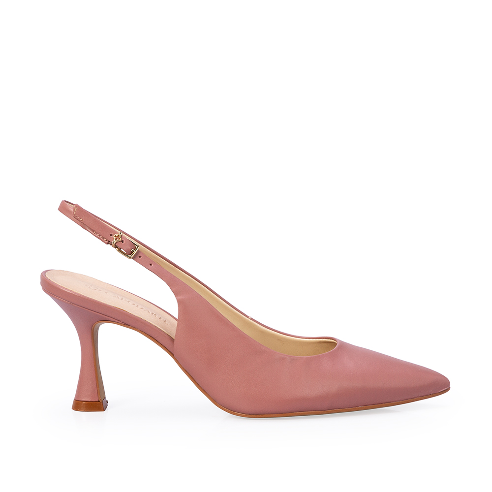 SCARPIN SLINGBACK ROSA MALVA DE COURO image number 0