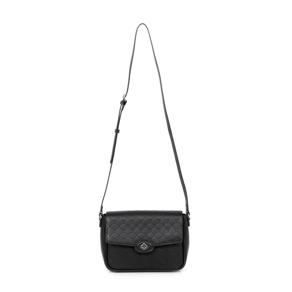 BOLSA PEQUENA TIRACOLO PRETA MONOGRAMA image number 0