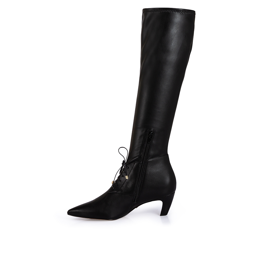 BOTA CANO LONGO PRETA STRECH AMARRA&Ccedil;&Atilde;O image number 2