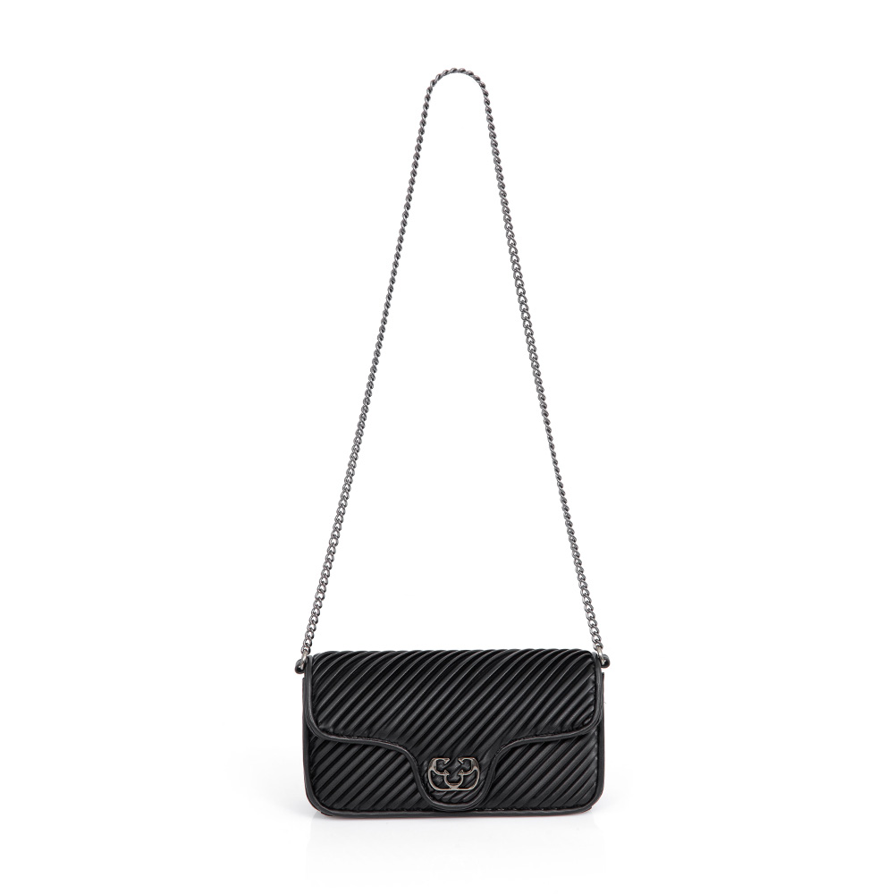 BOLSA PEQUENA PRETA COM ALÇA CORRENTE SHOULDER BAG image number 2