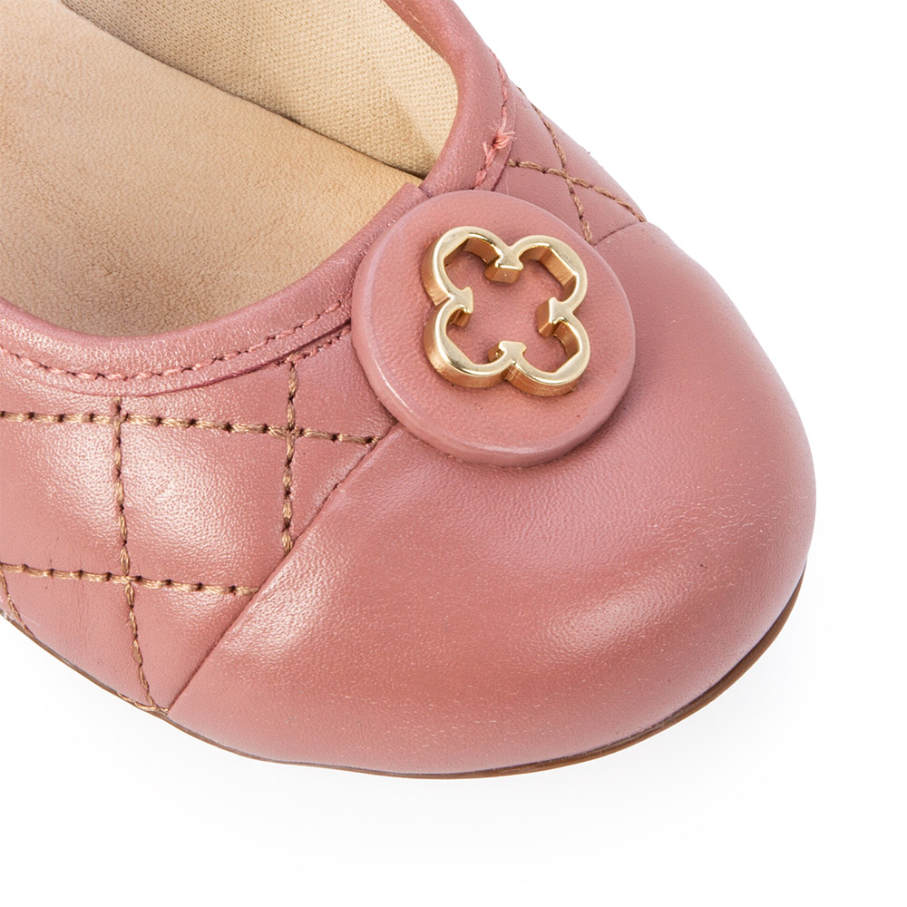 SAPATILHA ROSA BEB&Ecirc; DE COURO image number 2