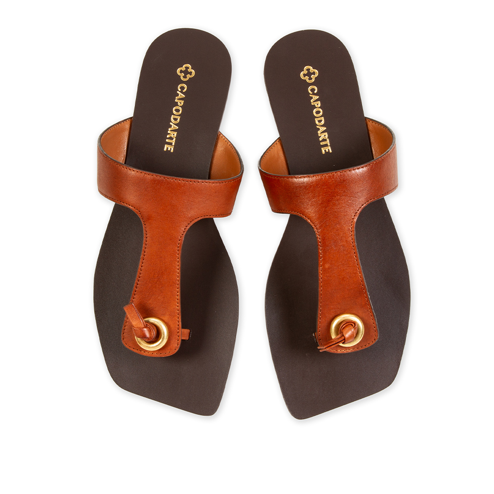 CHINELO DE DEDO COURO CAMEL image number 4