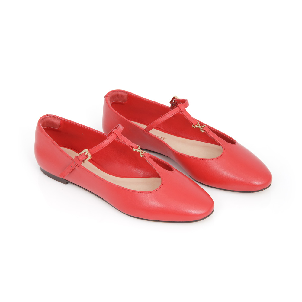 SAPATILHA COURO VERMELHA RUBI image number 1