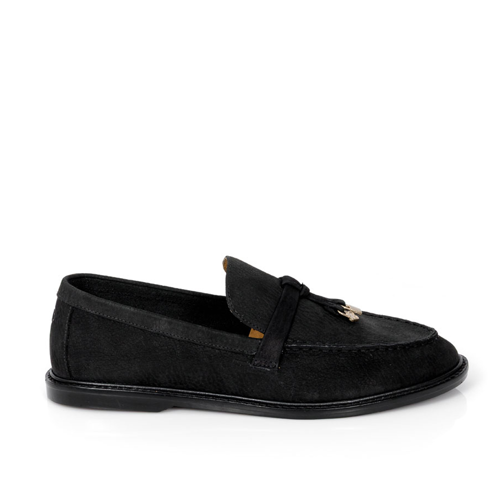LOAFER MOCASSIM PRETO COURO NOBUCK image number 0