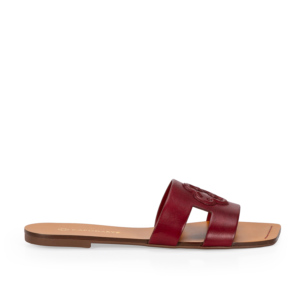 CHINELO BICO QUADRADO COURO AMARONE image number 0
