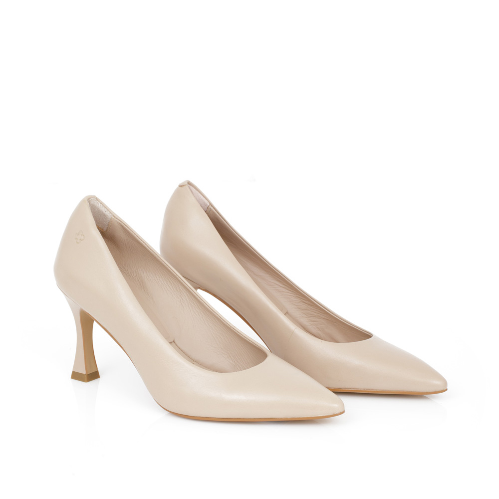 SCARPIN BICO FINO NUDE SEDA DE COURO image number 1