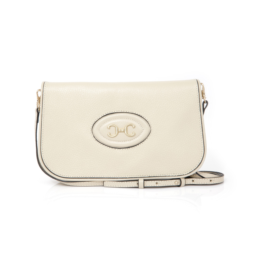 BOLSA DE COURO BEGE RAFIA SHOULDER BAG image number 0