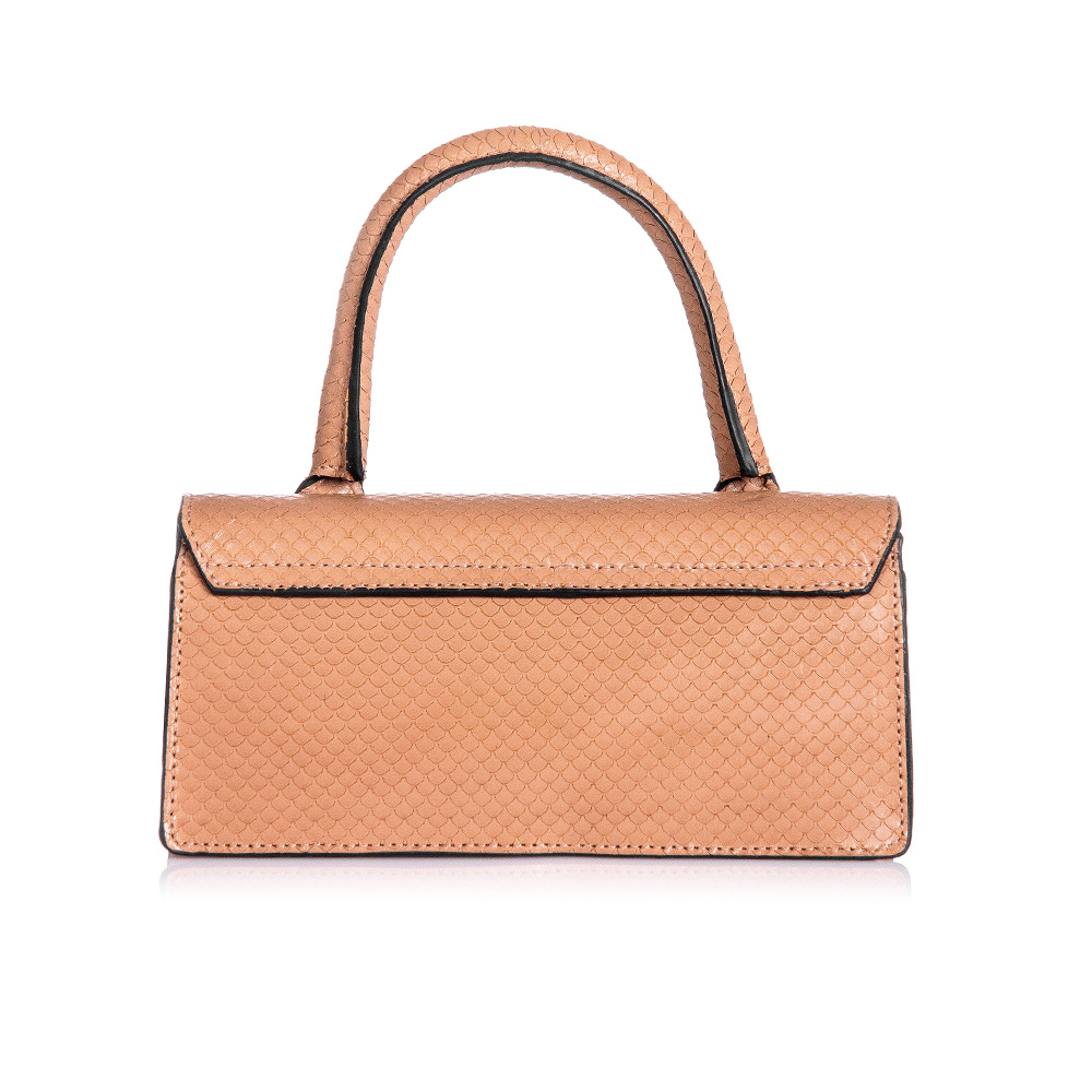 BOLSA PEQUENA COURO BEGE PITONE image number 3