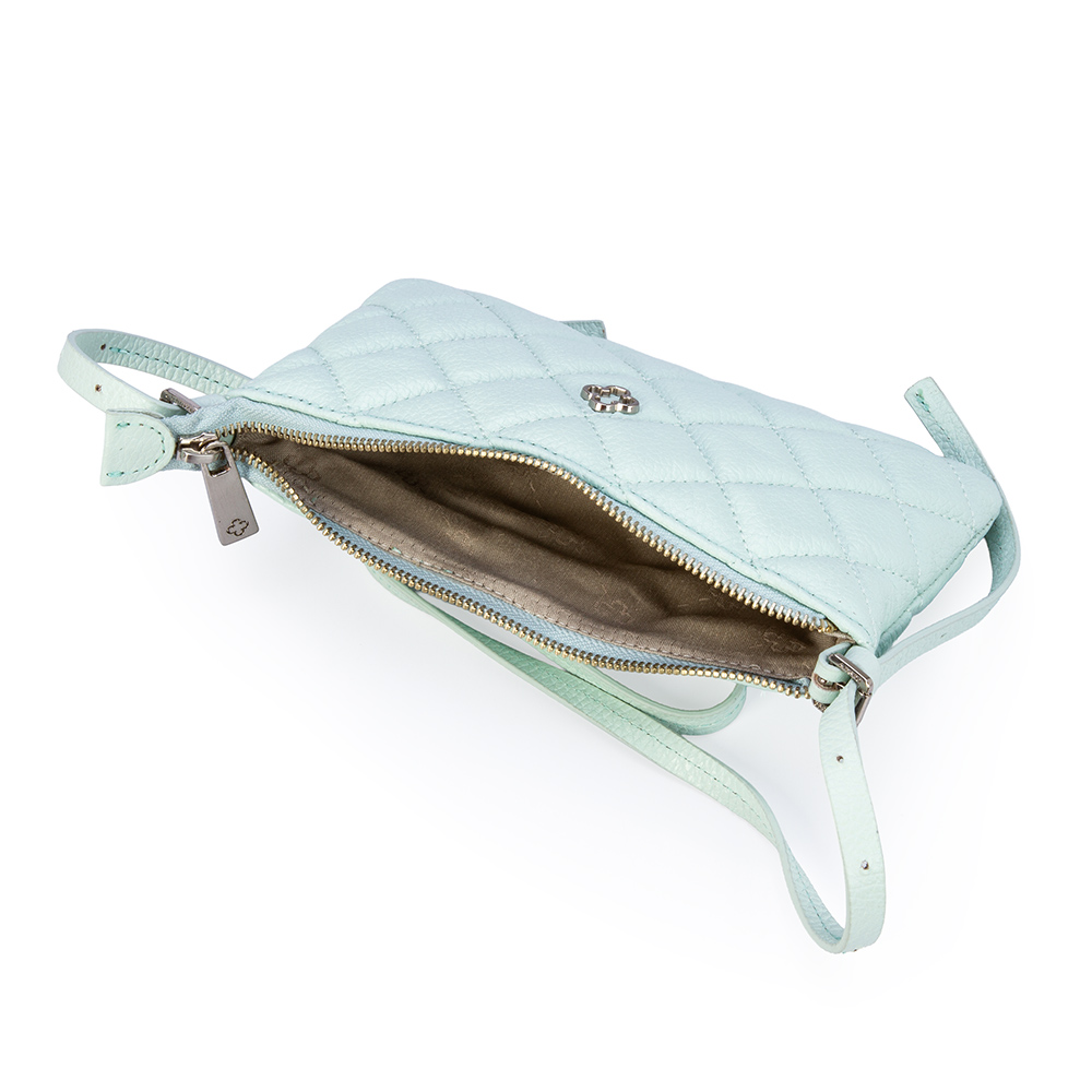 BOLSA PEQUENA VERDE MATCHA DE COURO MATELASS&Ecirc; image number 4