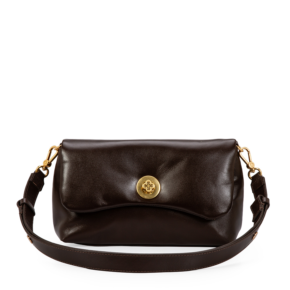 BOLSA SHOULDER BAG COURO CACAO image number 3
