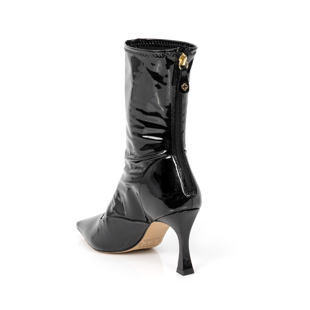 BOTA CANO MÉDIO PRETA STRETCH VERNIZ image number 2