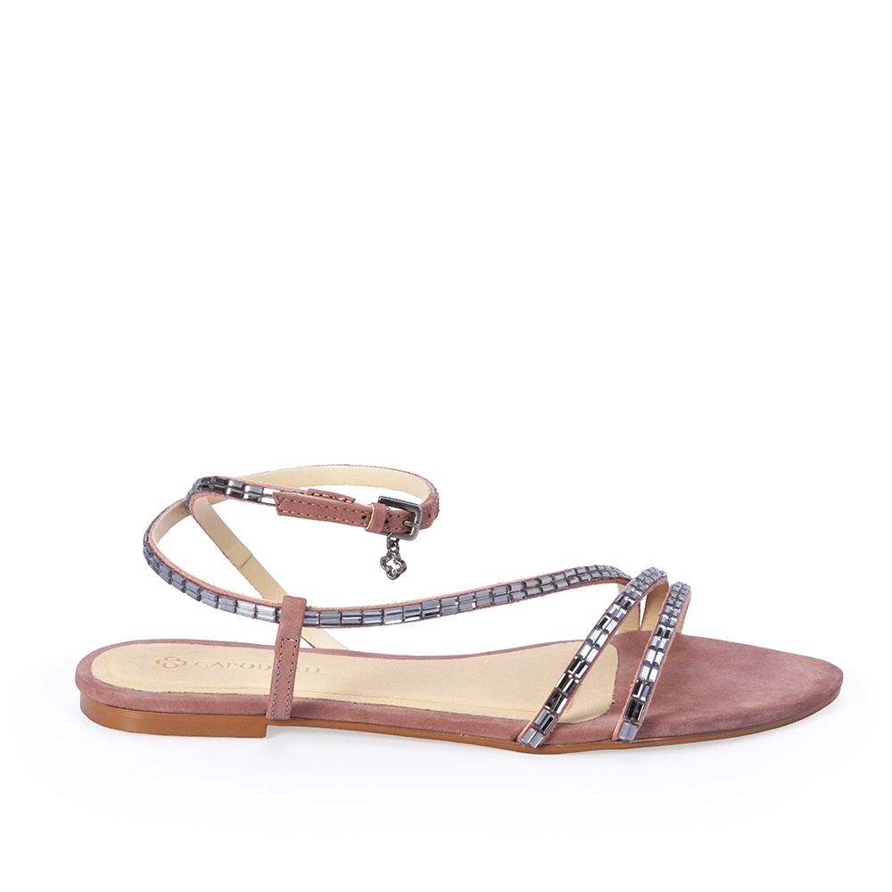 SAND&Aacute;LIA RASTEIRA COURO NOBUCK ROSA MALVA image number 0