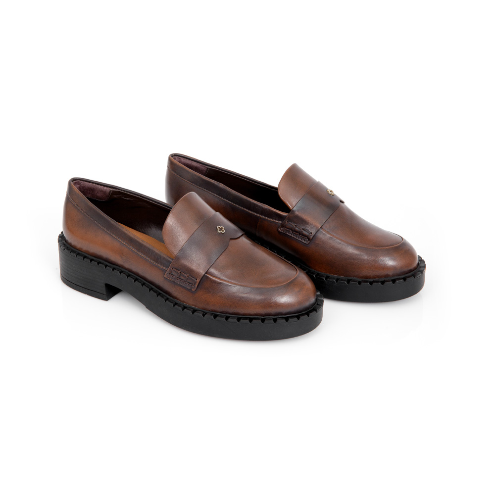 LOAFER MOCASSIM MARROM DE COURO image number 1