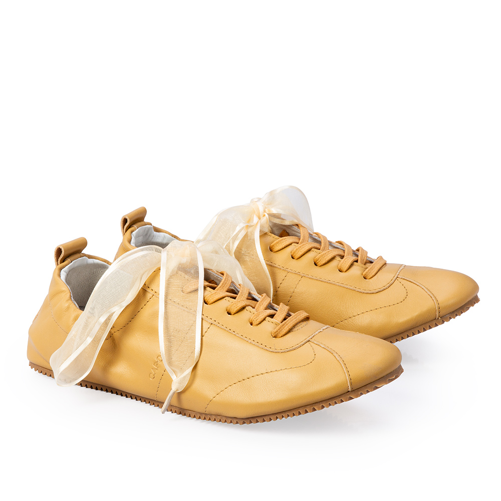 T&Ecirc;NIS FEMININO BEGE SAVANA DE COURO BALLERINA SNEAKERS image number 1