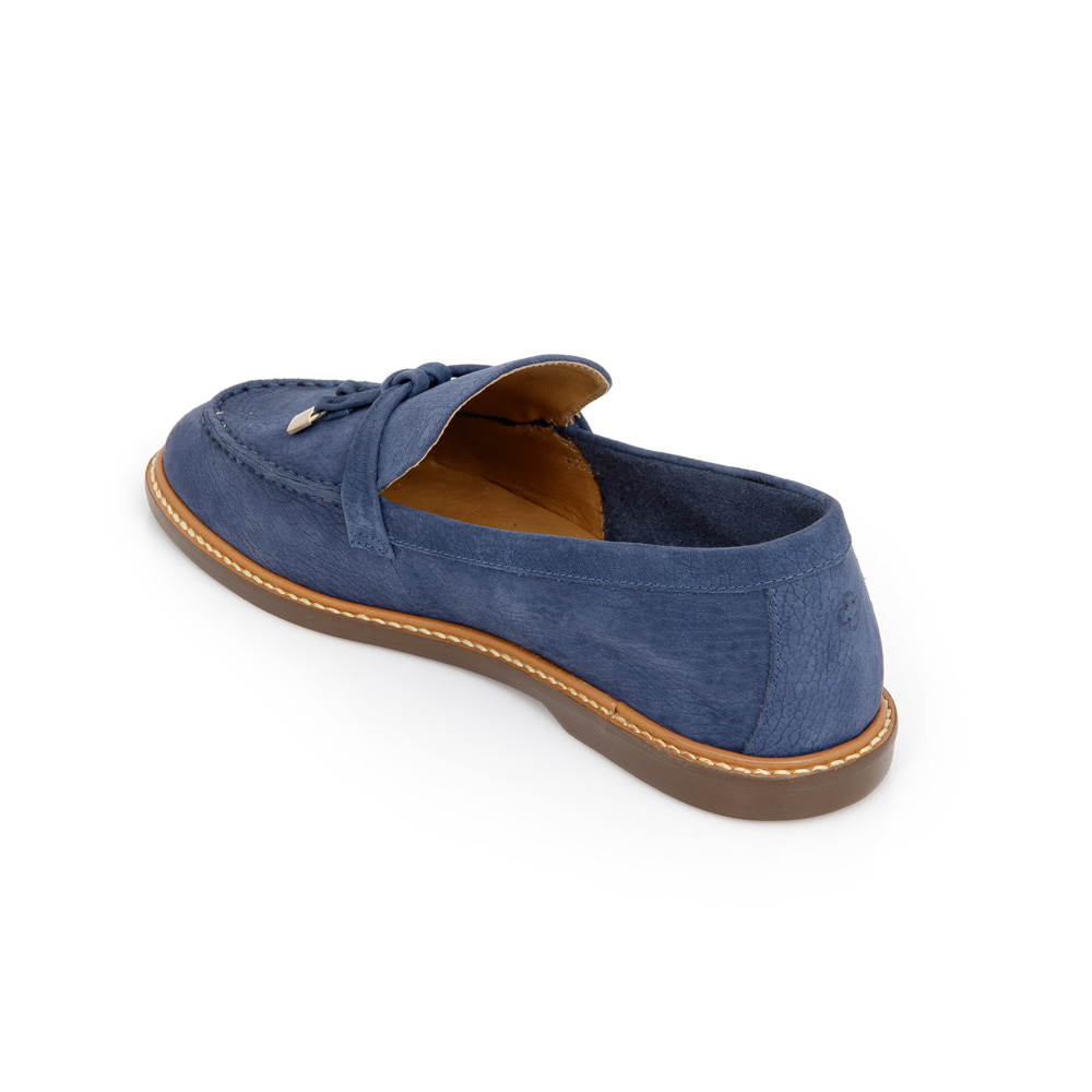 LOAFER MOCASSIM COURO NOBUCK AZUL MARINHO image number 2
