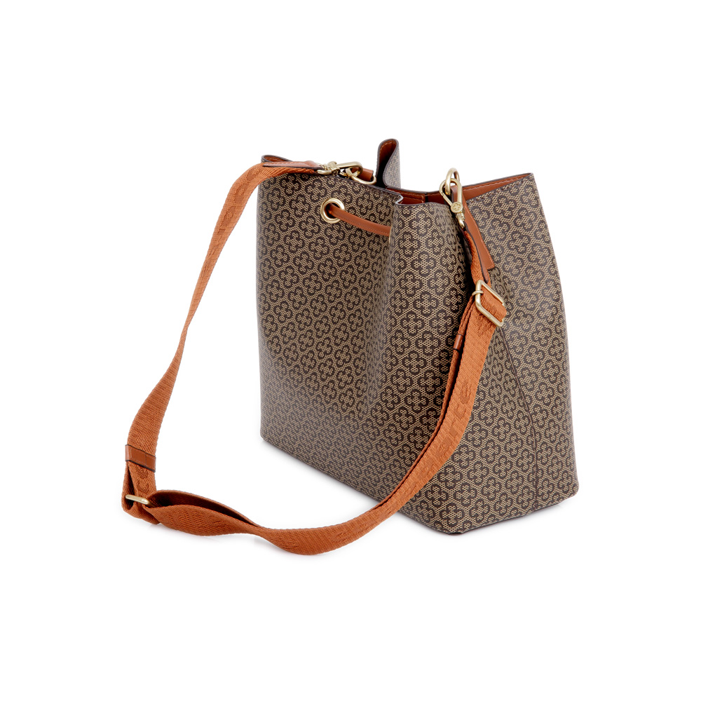 BOLSA CARAMELO MONOGRAMA COM AL&Ccedil;A GORGUR&Atilde;O BUCKET image number 3