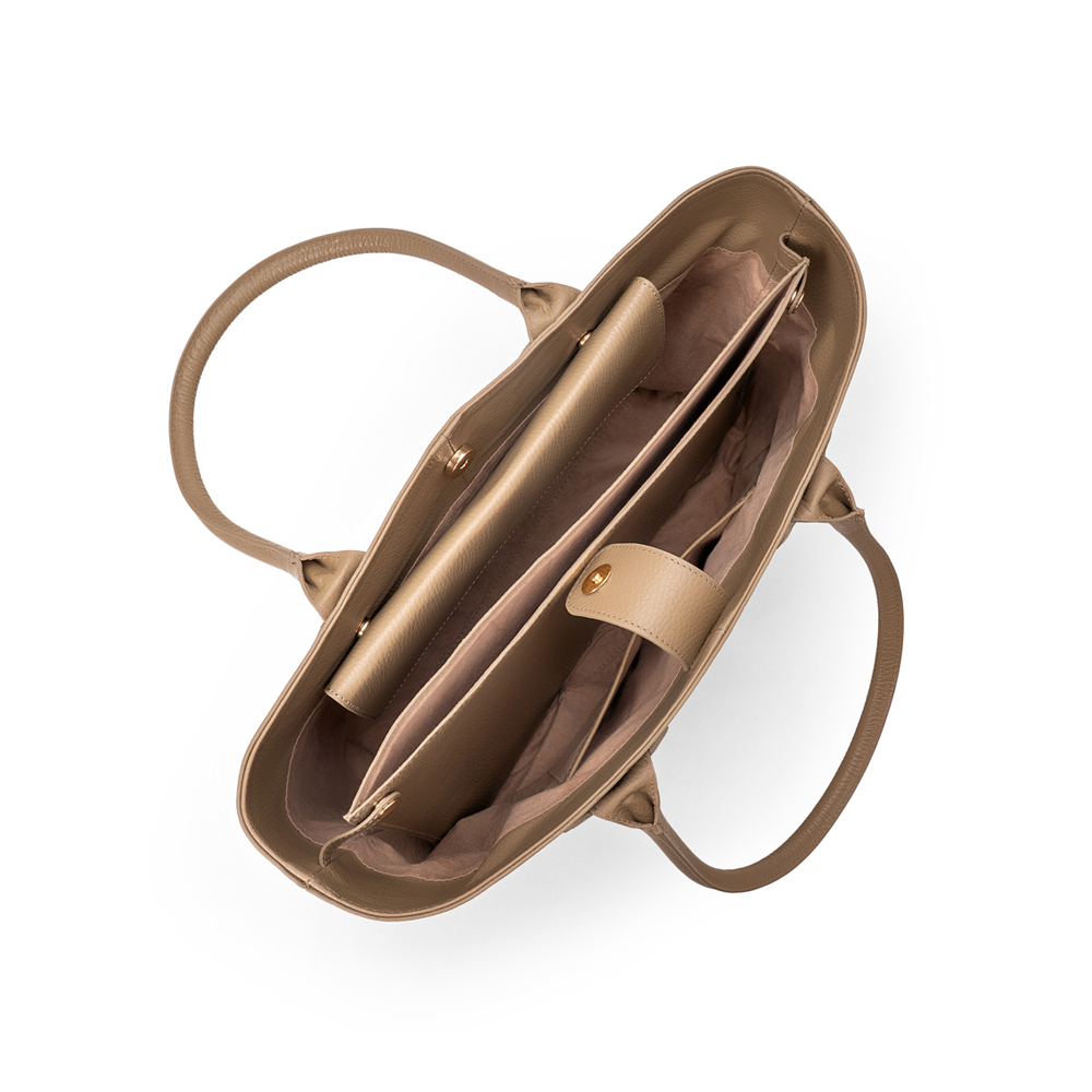 BOLSA SHOPPER VERDE ALBERO DE COURO image number 4