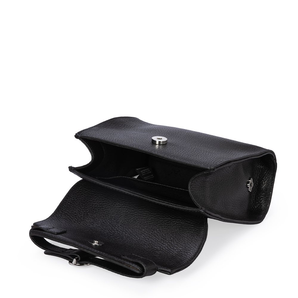 BOLSA PEQUENA PRETA DE COURO TOTE image number 4