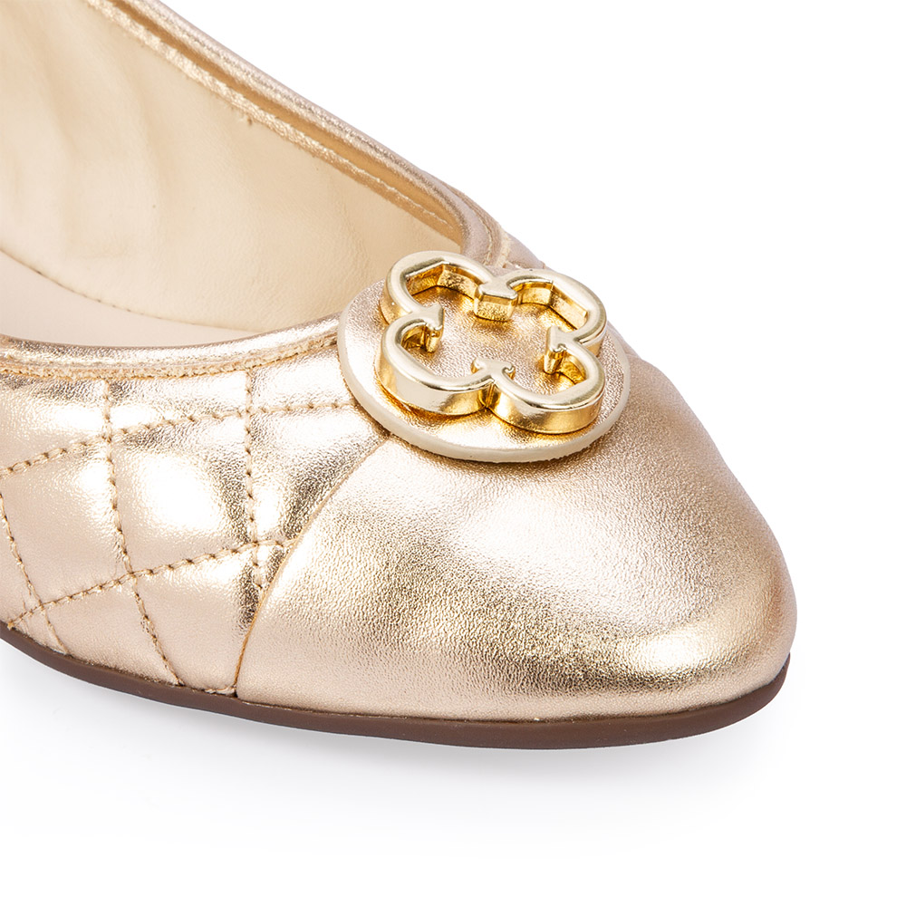 SAPATILHA CATHERINE MODERNIT&Aacute; DOURADA COURO MATELASS&Ecirc; image number 2