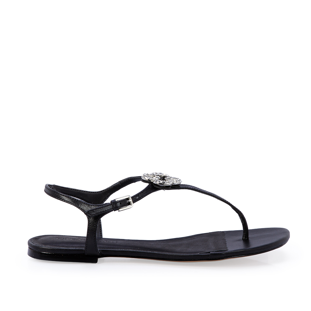 SAND&Aacute;LIA RASTEIRA COURO PRETA image number 0