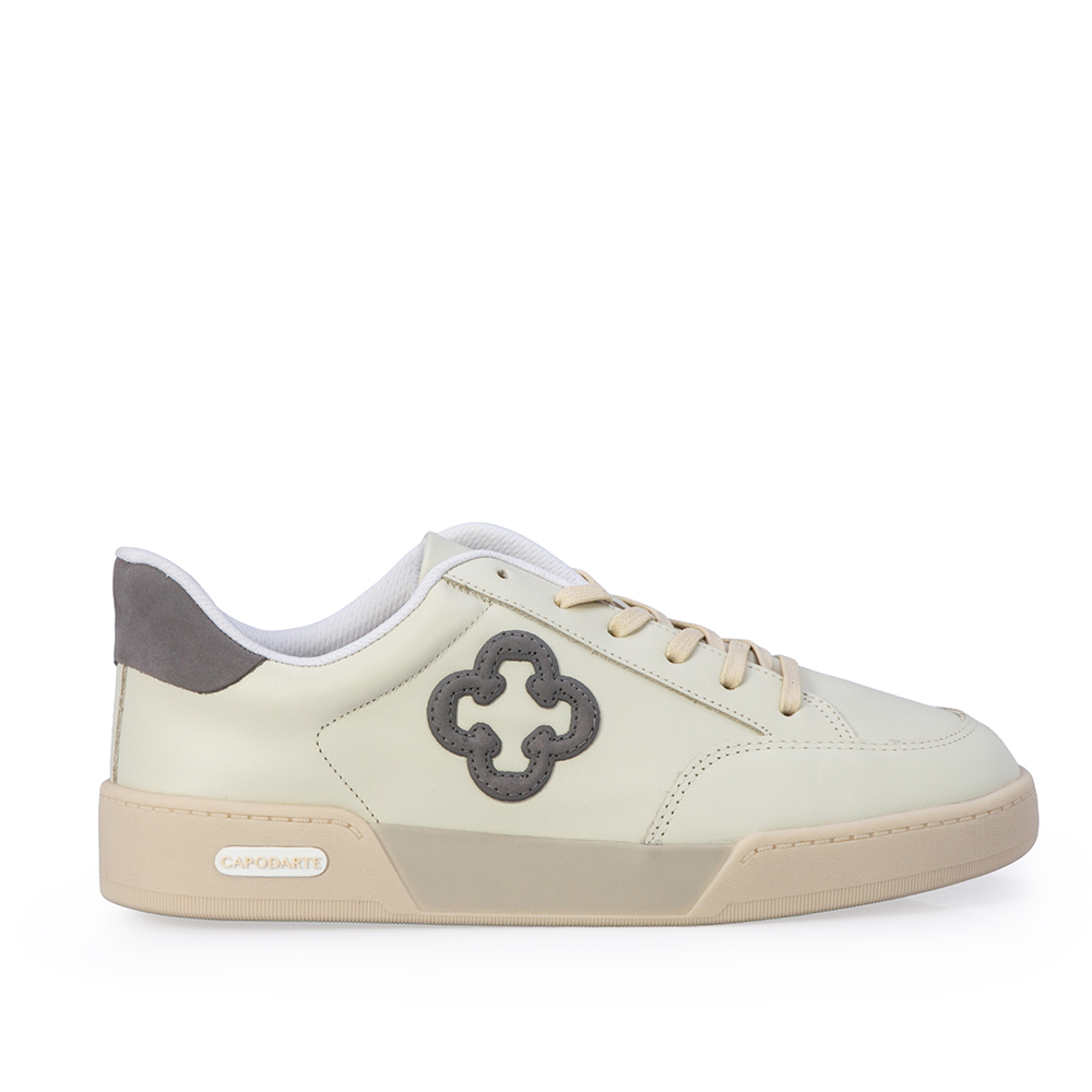 T&Ecirc;NIS FEMININO FLATFORM CINZA CARBONO DE COURO AMARRA&Ccedil;&Atilde;O image number 0