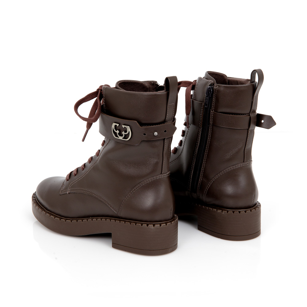 BOTA COTURNO MARROM TOBACCO DE COURO image number 2