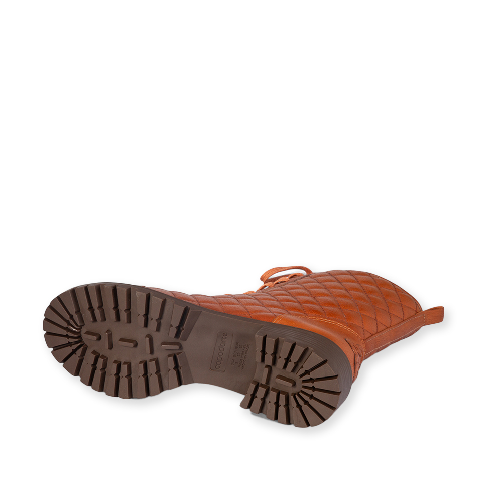 BOTA COTURNO CARAMELO DE COURO MATELASS&Ecirc; image number 3