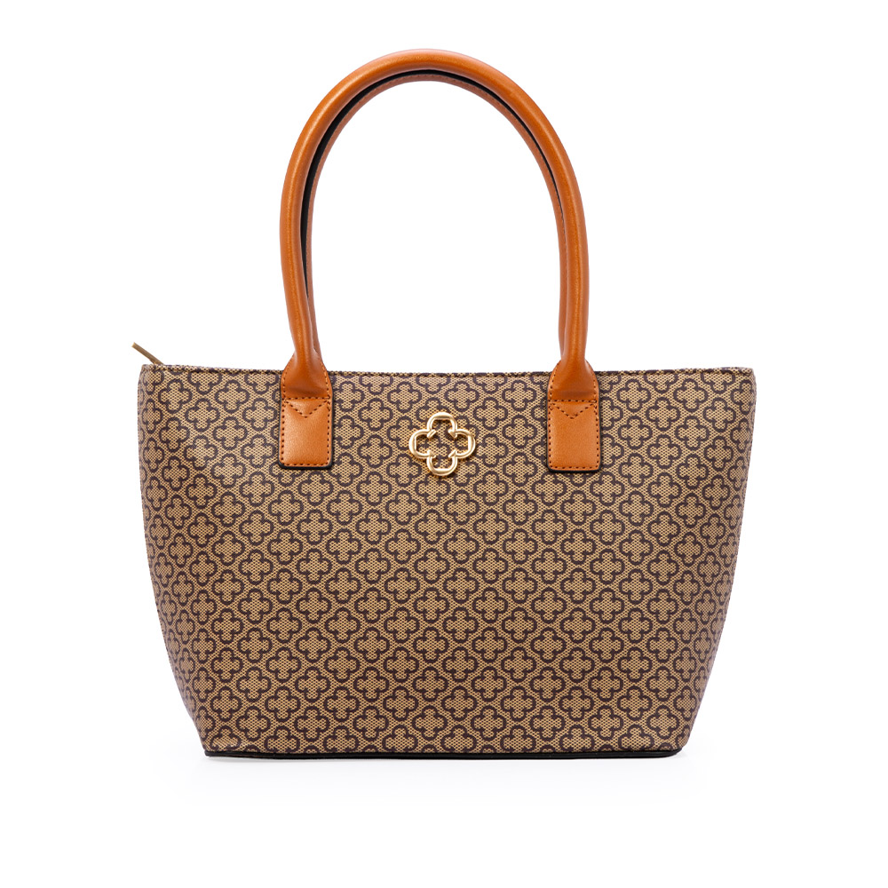 BOLSA M&Eacute;DIA CARAMELO MONOGRAMA SHOPPER image number 0