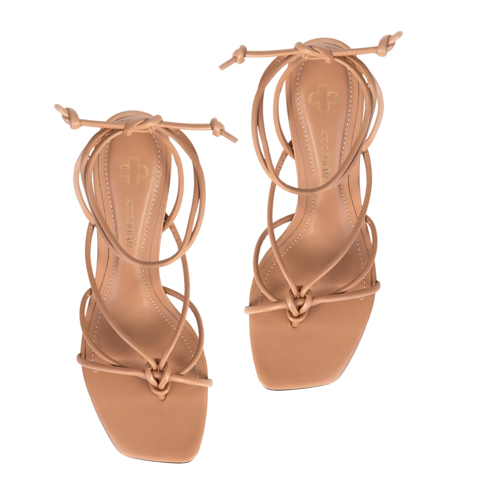 SAND&Aacute;LIA SALTO BLOCO BEGE  AMARRA&Ccedil;&Atilde;O image number 4