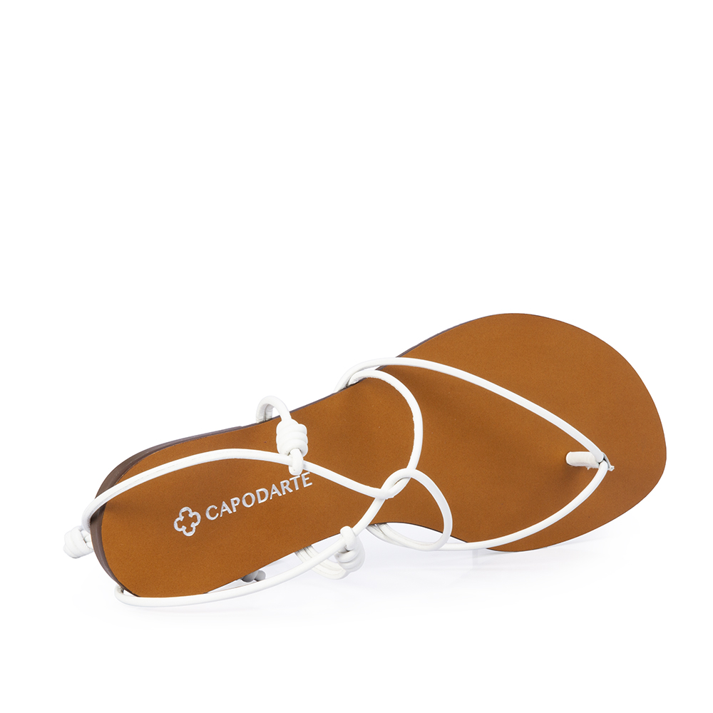 SAND&Aacute;LIA RASTEIRA DE COURO BRANCA image number 4