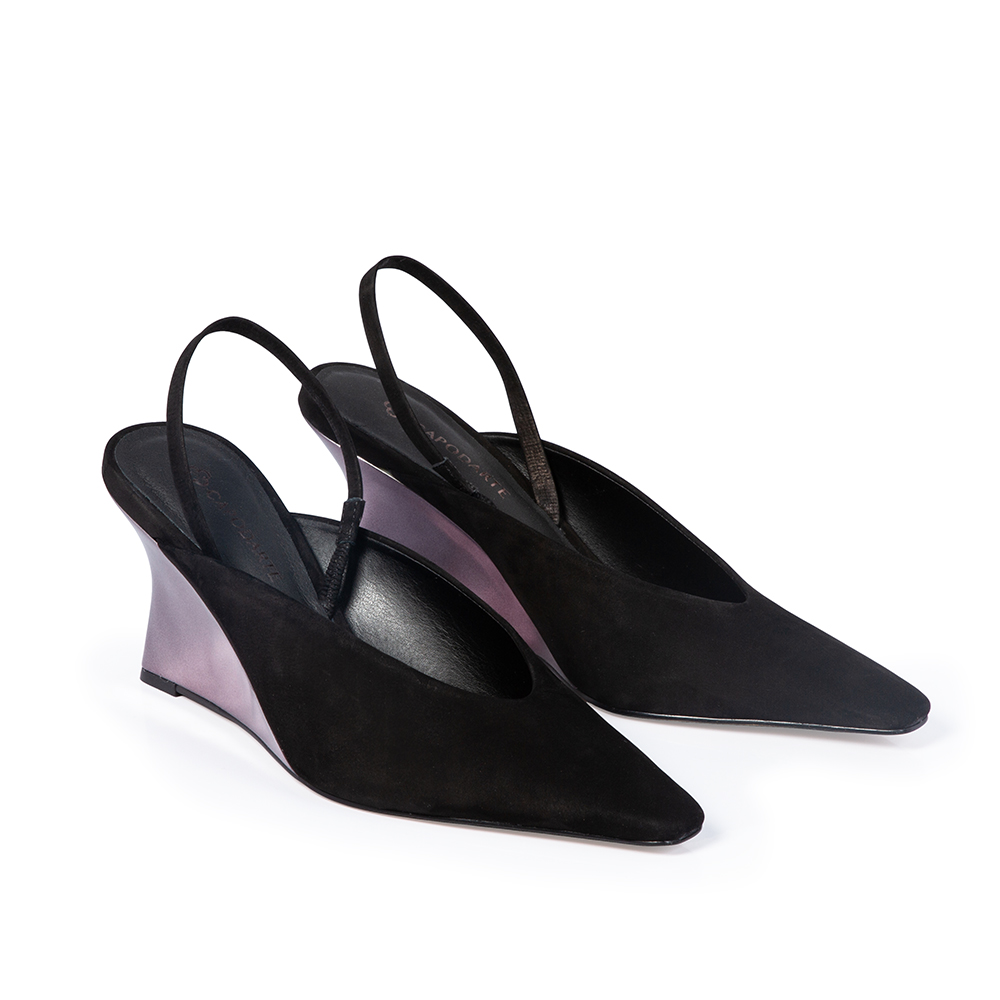 SCARPIN SALTO ANABELA PRETO COURO NOBUCK image number 1